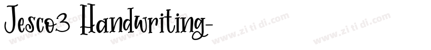 Jesco3 Handwriting字体转换